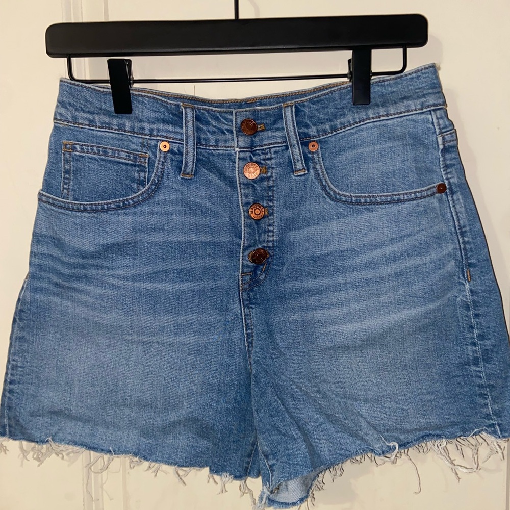 Madewell Blue Jean Shorts with Button Fly